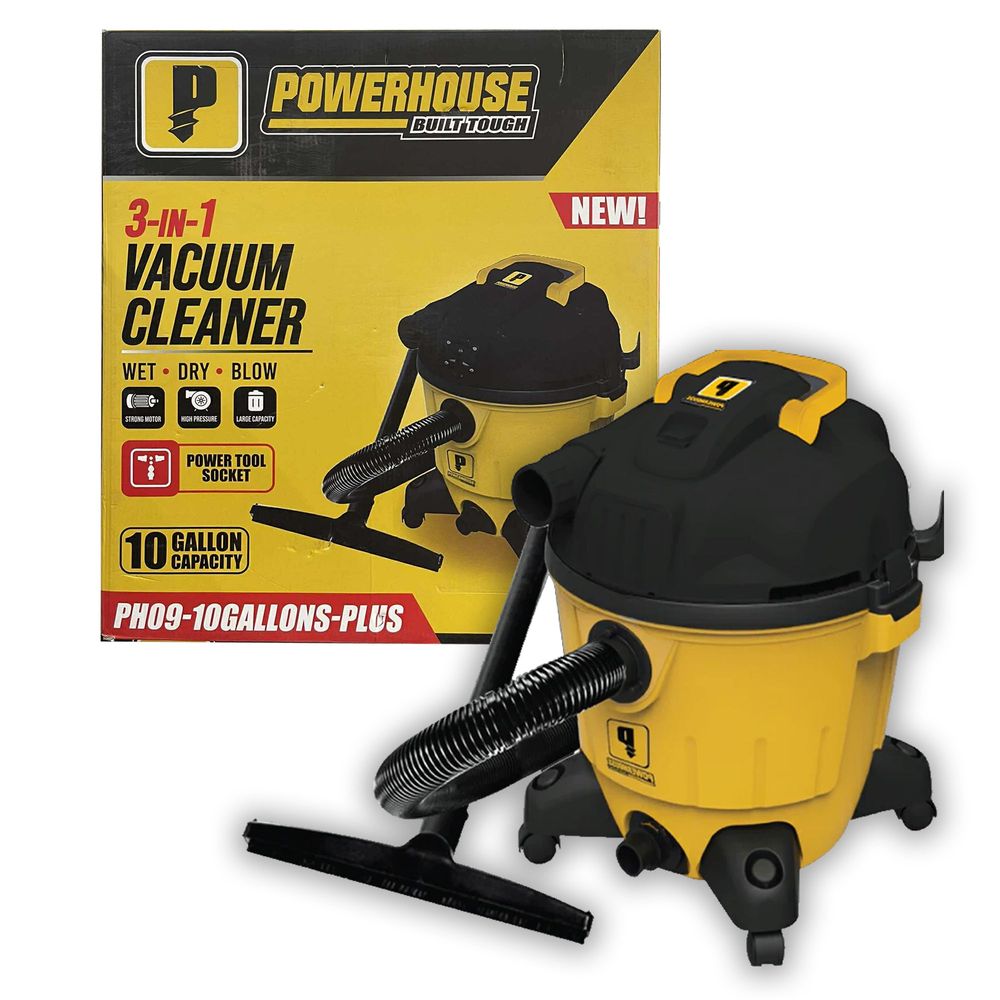 Powerhouse PH09-10Gallons-Plus Wet & Dry Vacuum Cleaner (Power Tool Socket) Powerhouse PH09-10Gallons-Plus Wet & Dry Vacuum Cleaner (Power Tool Socket)